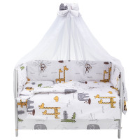 Детская постель Babyroom Gold RG-08 "Сафари" белый
