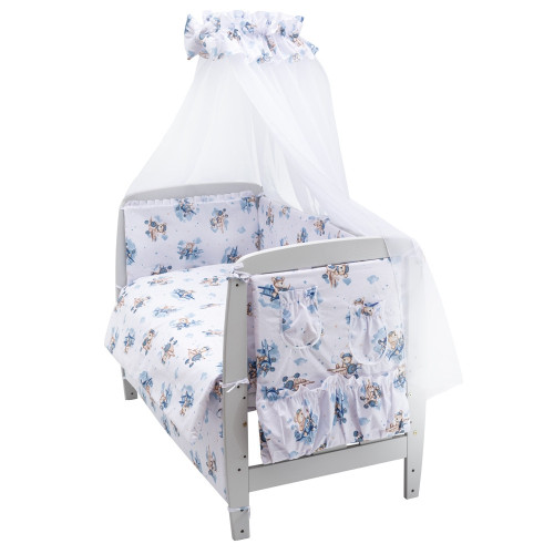 Детская постель Babyroom Gold RG-08 "Мишки на самолете" белый — 18574 Детская постель Babyroom Gold RG-08 "Мишки на самолете" белый — 18574
