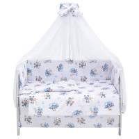 Детская постель Babyroom Gold RG-08 "Мишки на самолете" белый