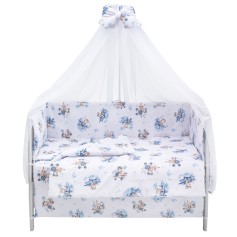 Дитяча постіль Babyroom Gold RG-08 "Ведмедики на літаку" білий