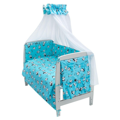 Дитяча постіль Babyroom Gold RG-08 "Пандочки" блакитний — 18576 Дитяча постіль Babyroom Gold RG-08 "Пандочки" блакитний — 18576