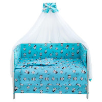 Детская постель Babyroom Gold RG-08 "Пандочки" голубой