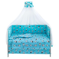 Дитяча постіль Babyroom Gold RG-08 "Пандочки" блакитний