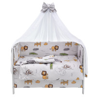 Детская постель Babyroom Gold RG-08 "Африка" серый