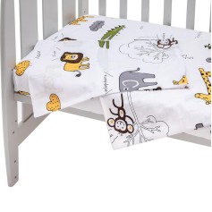 Змінний комплект постільної білизни Babyroom Gold RG-08 "Сафарі" білий