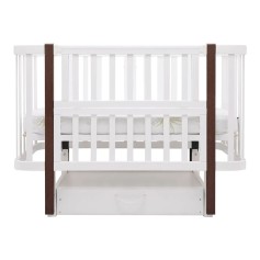 Кровать-маятник с ящиком Babyroom Луна LU-3 Белый-Венге