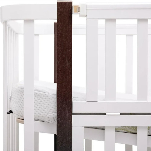 Кровать-маятник с ящиком Babyroom Луна LU-3 Белый-Венге — 17787