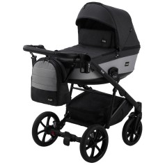Коляска 2в1 Bair Kiwi Soft BKS-00/22 Чорний/світло-сірий