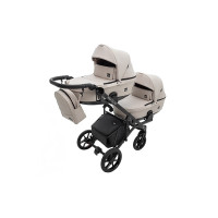 Коляска 2в1 для двійні Bair Kiwi DUO Soft BKD-33 капучино