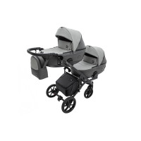 Коляска 2в1 для двойни Bair Kiwi DUO ECO BKD-21/15 серый / графит