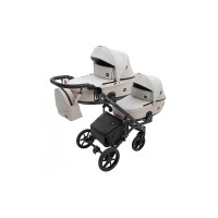 Коляска 2в1 для двойни Bair Kiwi DUO ECO BKD-32/33 бежевый / капучино