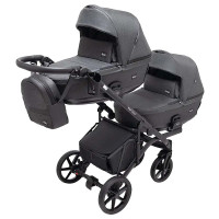 Коляска 2в1 для двойни Bair Kiwi DUO Soft BKD-219-1 графит (681857)