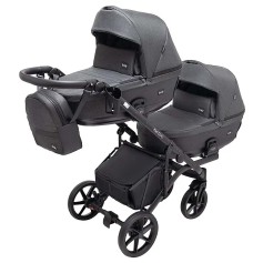 Коляска 2в1 для двійні Bair Kiwi DUO Soft BKD-219-1 графіт (681857)