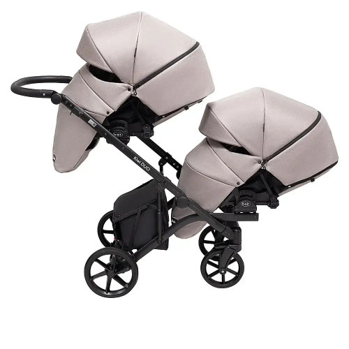Коляска 2 в 1 для двійні Bair Kiwi DUO Soft BKD-455 капучіно — 21074