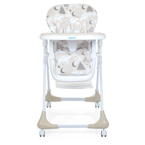 Стільчик для годування Bambi M 3233 Mommy Bear Beige — 3573