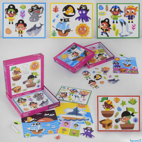 Магнітні пазли маркер на водній основі, дошка для малювання М 43694