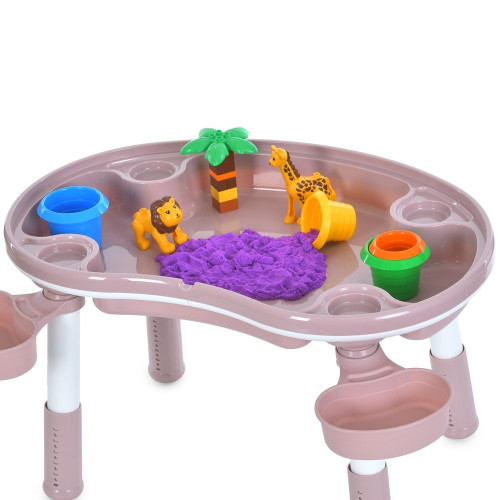 Детский столик Bambi со стульчиком и игровым полем для конструктора, розовый (M 6177-8) — 20662