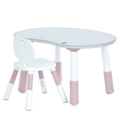 Детский столик Bambi со стульчиком, дерево, розовый (M 6179-8)