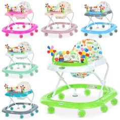 Ходунки Bambi с музыкой и светом, на батарейке, 54-57-67 см, 6 цветов (M 3619-2)