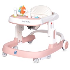 Ходунки Bambi з музикою та світлом, на батарейці, 73-56-57 см, рожеві (M 5032L-8)