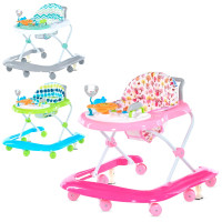 Ходунки Bambi музыка, свет, стопор, на батарейке, 3 цвета (M 6077)
