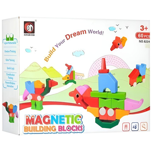 Дитячий конструктор Bambi магнітний, 60 дет. (8224)