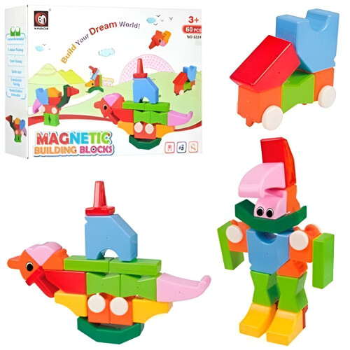 Дитячий конструктор Bambi магнітний, 60 дет. (8224) Дитячий конструктор Bambi магнітний, 60 дет. (8224)