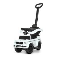Каталка-толокарь с родительской ручкой Bambi 653-1 Белая