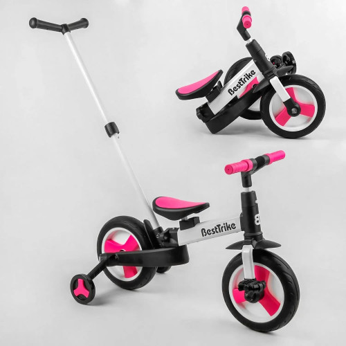 Детский велосипед-трансформер Best Trike 55475 ,родительская ручка, съемные педали — 10314