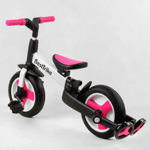 Детский велосипед-трансформер Best Trike 55475 ,родительская ручка, съемные педали — 10314