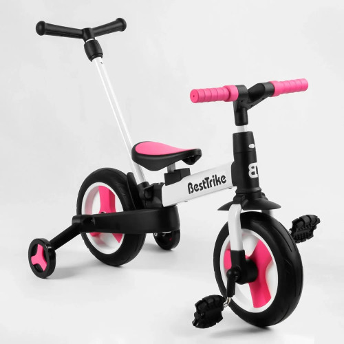 Детский велосипед-трансформер Best Trike 55475 ,родительская ручка, съемные педали — 10314