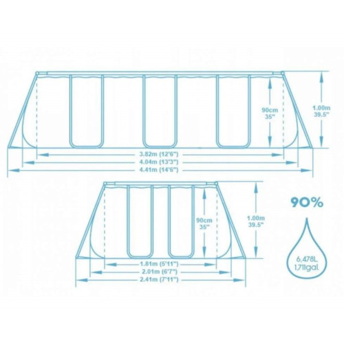 Каркасный бассейн Bestway 404-201-100 см (56441) — 18255