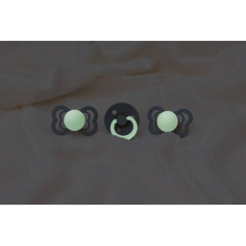 Пустушка Bibs Colour Latex Size 2 Black GLOW — 9253