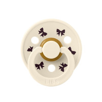 Пустушка Bibs Pacifier Colour Holiday Bow Latex Size 1 Ivory Plum