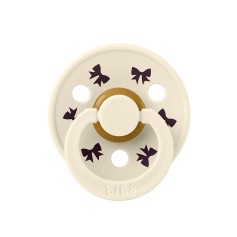 Пустышка Bibs Pacifier Colour Holiday Bow Latex Size 1 Ivory Plum