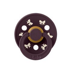 Пустышка Bibs Pacifier Colour Holiday Bow Latex Size 1 Plum Ivory