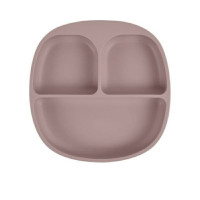 Детская тарелка Bibs Pale Mauve с секциями силиконовая