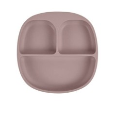 Детская тарелка Bibs Pale Mauve с секциями силиконовая