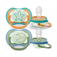 Пустушка Philips Avent Ultra Air Night, 18+ міс., 2 шт. (SCF376/23)