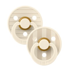 Набор пустышек Bibs Studio Colour 2 Pack Pin Latex Size 1 Ivory / Vanilla Mix