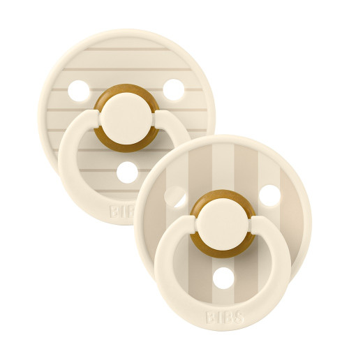 Набір пустушок Bibs Studio Colour 2 Pack Pin Latex Size 1 Ivory / Vanilla Mix