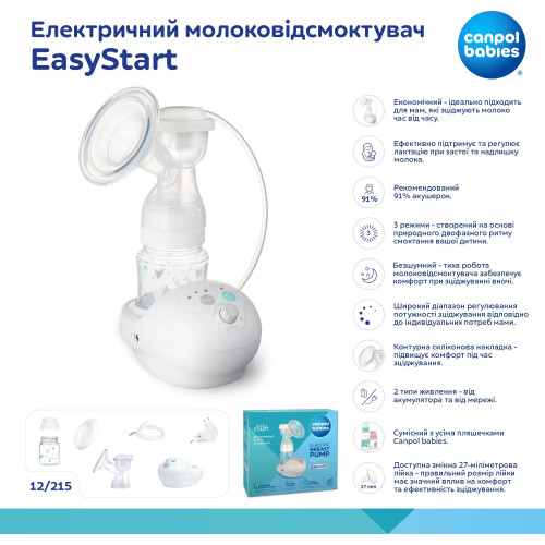 Молоковідсмоктувач електричний Canpol babies EasyStart (12/215) — 4123