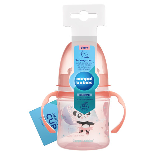 Кружка тренувальна Canpol babies EasyStart Sweet Fun, 120 мл (35/207_pin) — 10843