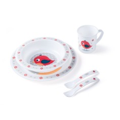 Набір посуду Canpol babies Cute Animals Пташка, 5 шт. (4/401_red)
