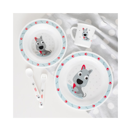 Набір посуду Canpol babies Cute Animals Собачка, 5 шт. (4/401_blu) — 10983