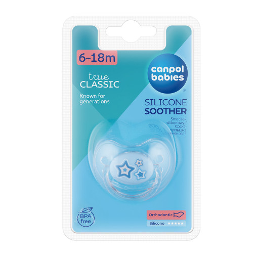 Пустушка анатомічна Canpol babies Newborn Baby 6-18 міс (22/566_blu) — 10650