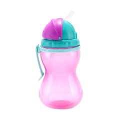 Поильник спортивный с трубочкой Canpol babies, 370 мл, розовый (56/113_pin)