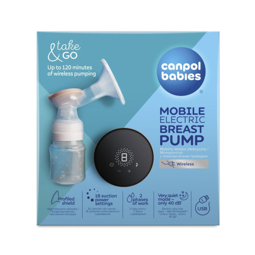 Молоковідсмоктувач електричний Canpol babies мобільний Take&Go (12/211) — 4122