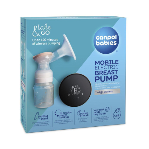 Молоковідсмоктувач електричний Canpol babies мобільний Take&Go (12/211) — 4122