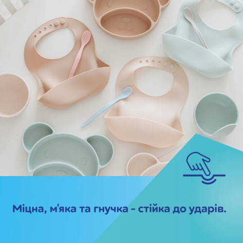 Мисочка силіконова Canpol Babies на присосці 330 мл, кремовий (51/400_creme) — 18665